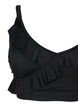 Bikinioberteil mit R&uuml;schen und herausnehmbaren Eins&auml;tzen, Schwarz, Packshot image number 2