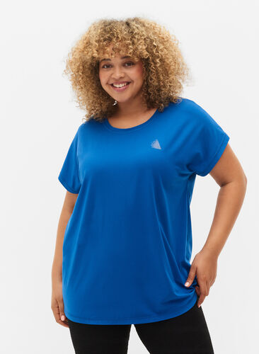 Kurzärmeliges Trainings-T-Shirt, Lapis Blue, Model image number 0