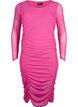 Eng anliegendes Kleid mit Drapierungen, Fuchsia Red, Packshot image number 0