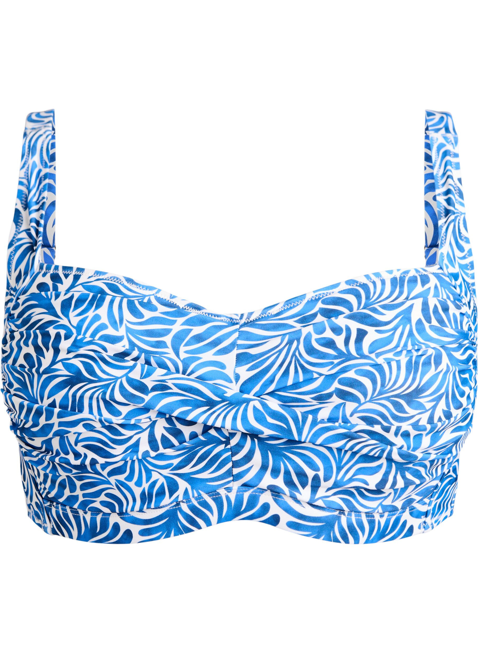 Wattierter Bikini-Oberteil mit Print