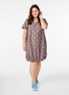 Kurz&auml;rmliges Baumwollkleid mit Aufdruck, Blau, Model image number 1