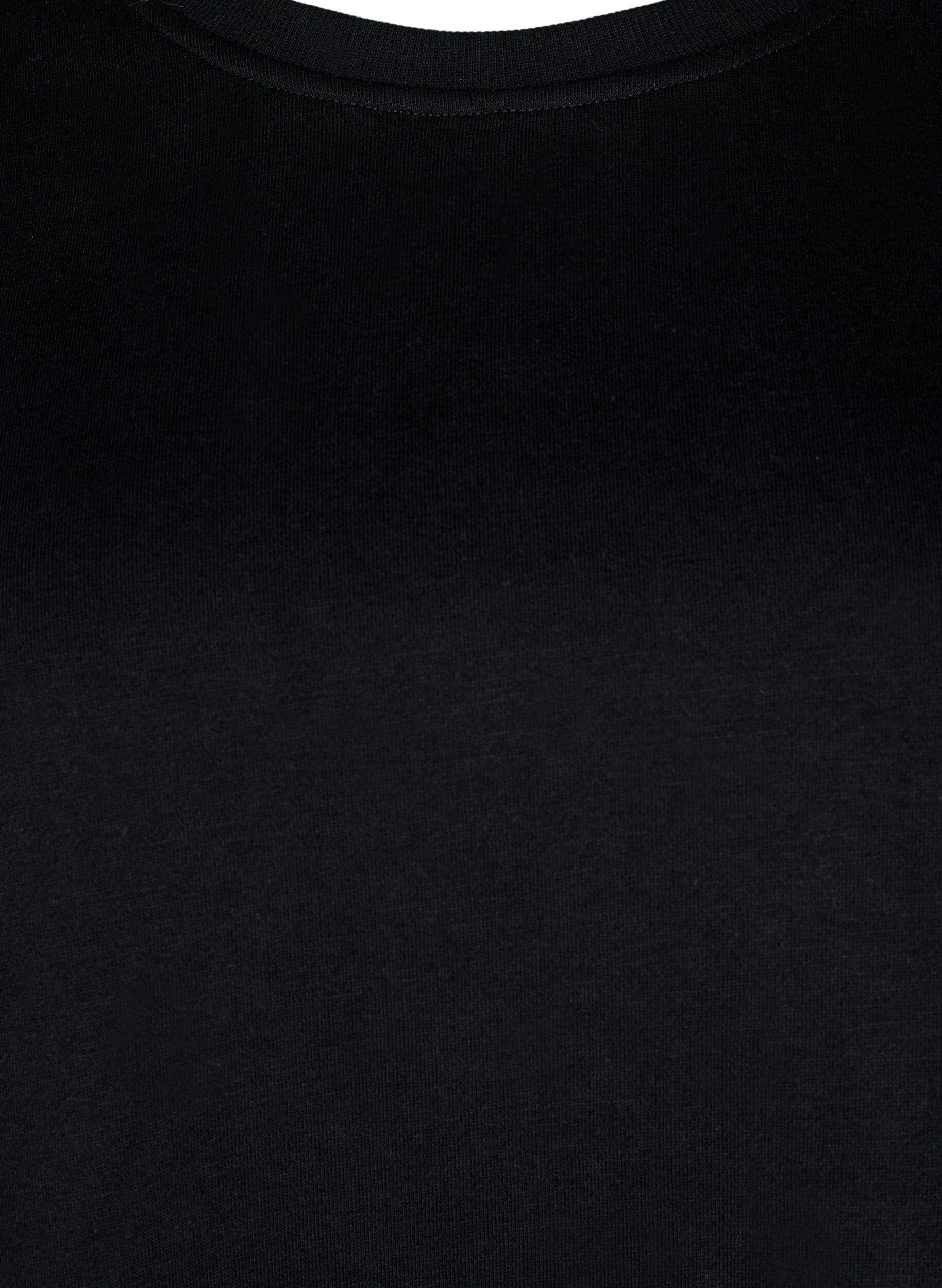 Zizzi Sweatshirt mit aufgestickten Cut-Outs, Black, Packshot image number 2