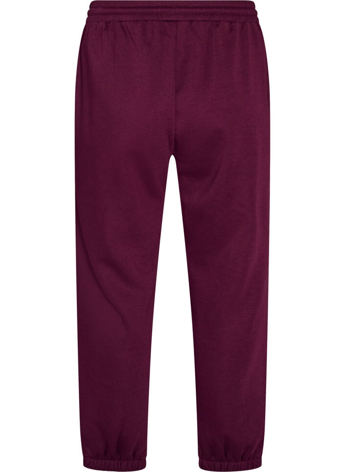 Hoch taillierte Sweatpants mit Kordelzug, Lila, Packshot image number 1