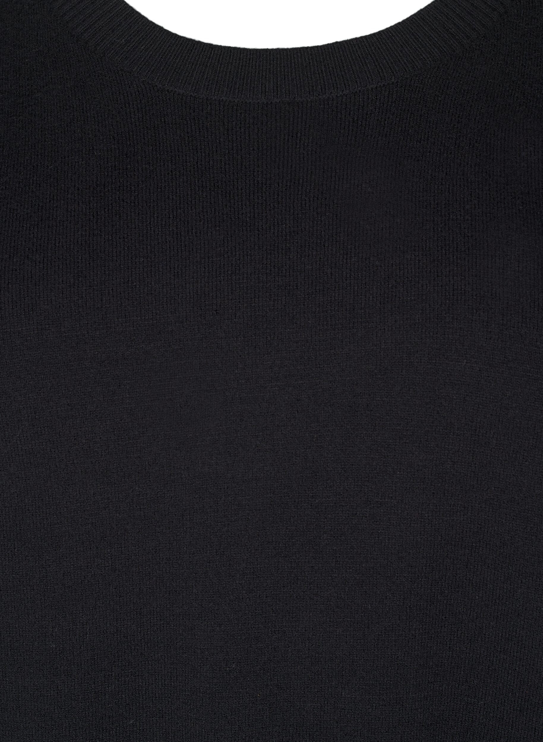 ZizziStrickpullover mit Rundhalsausschnitt, Schwarz, Packshot image number 2