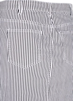 Gestreifter Bleistiftrock mit Taschen, Black & White Stripe, Packshot image number 3