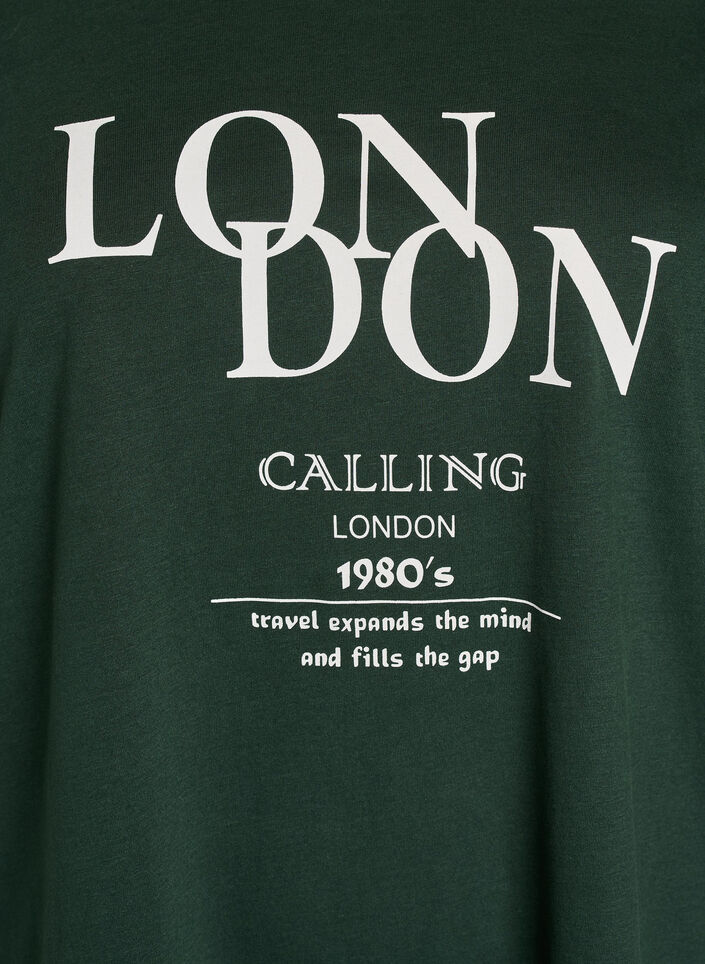 T-Shirt mit Print, Gr&uuml;n, Packshot image number 2