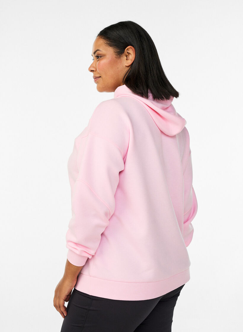 Sportlicher Scuba-Hoodie mit Ziern&auml;hten, Pink, Model image number 2