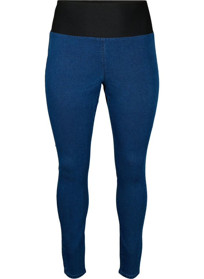 FLASH - Jeggings mit breitem Gummibund, Blau, Packshot image number 0
