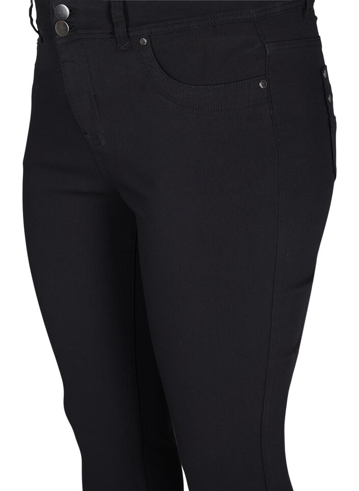 Eng anliegende Capri-Hose aus einer Viskosemischung, Black, Packshot image number 2