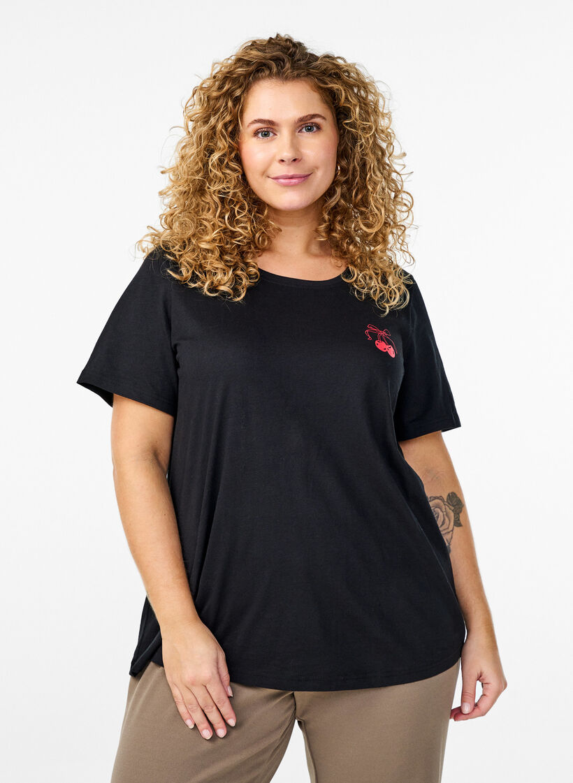 FLASH - T-Shirt mit Print, Schwarz, Model image number 0