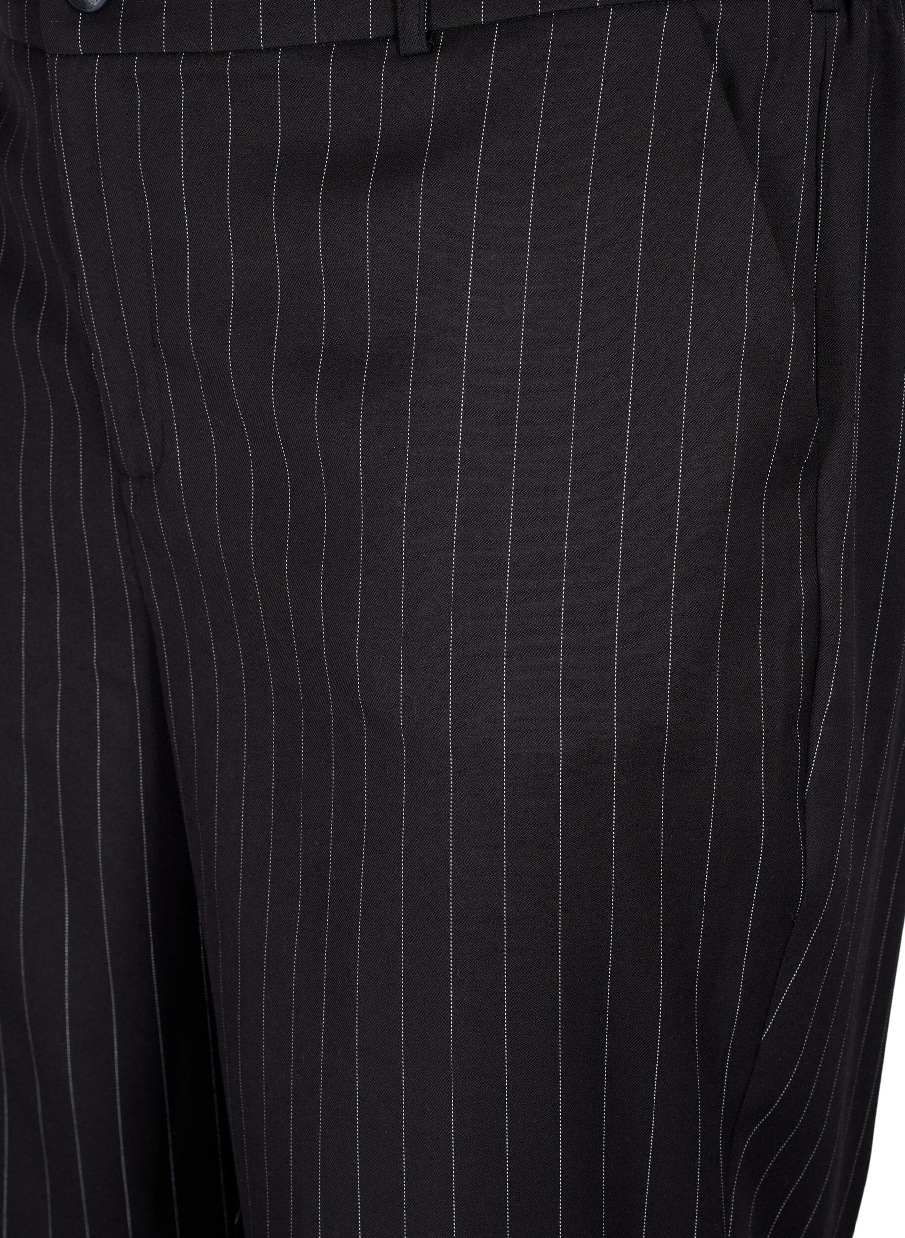 Zizzi Hosen mit Nadelstreifen, Black W. Pinstripe, Packshot image number 2