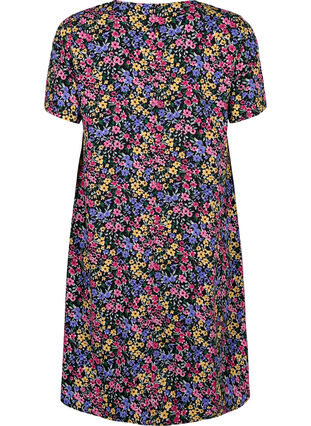 FLASH – Kleid mit V-Ausschnitt und Blumendruck, Multi Flower, Packshot image number 1