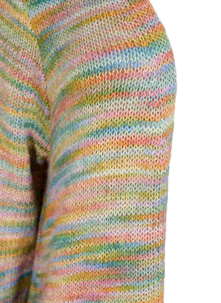 Langer gemusterter Strickcardigan aus Baumwollmischung, Multi Color, Packshot image number 2
