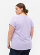 Kurz&auml;rmeliges T-Shirt aus einer Baumwollmischung, Lila, Model image number 2