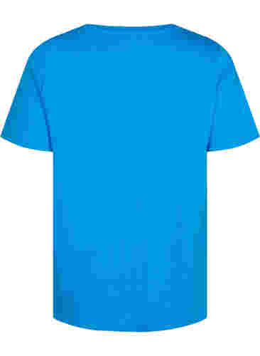 Kurzärmeliges T-Shirt mit A-Linie, French Blue, Packshot image number 1