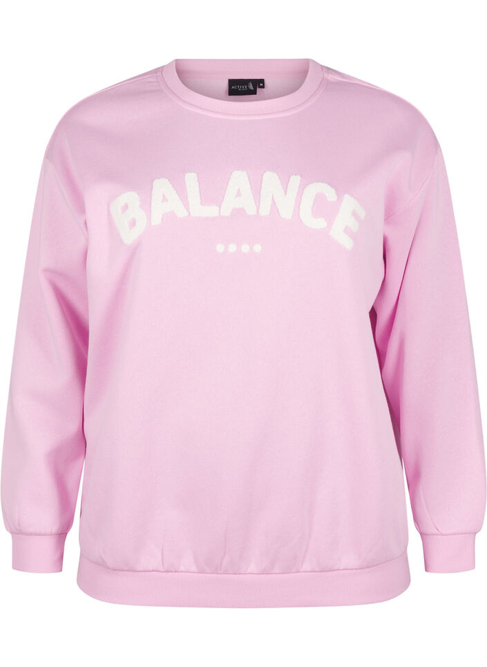 Sweatshirt mit Motiv auf der Vorderseite, Pink, Packshot image number 0