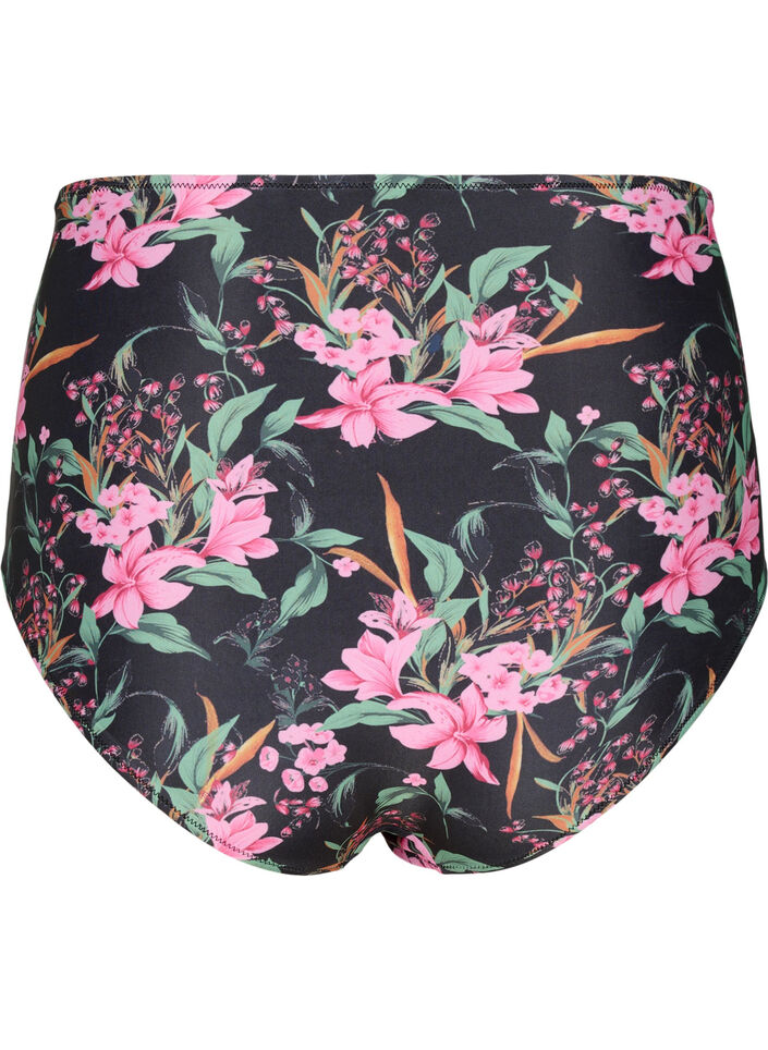 Extra hoch taillierte Bikini-Hose mit Print, Pink, Packshot image number 1