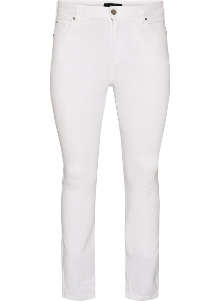 Amy Super Slim Fit Jeans mit hoher Taille, Wei&szlig;, Packshot image number 0