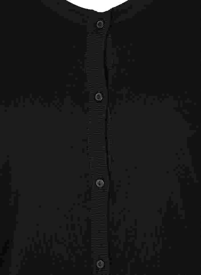 Strickjacke mit Knöpfen aus Viskosemischung, Black, Packshot image number 2