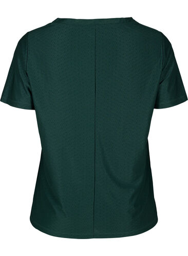 Trainings-T-Shirt mit V-Ausschnitt und Muster., Scarab, Packshot image number 1