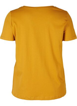 Baumwoll-T-Shirt mit Aufdruck, Harvest Gold 72, Packshot image number 1