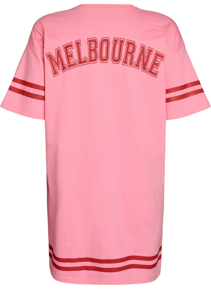 Sportliches T-Shirtkleid aus Baumwolle, Pink, Packshot image number 1