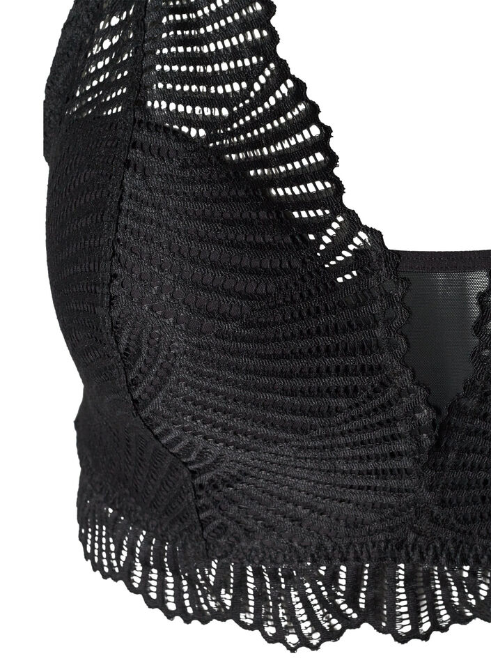 Spitzen-BH mit weicher Wattierung, Black, Packshot image number 2