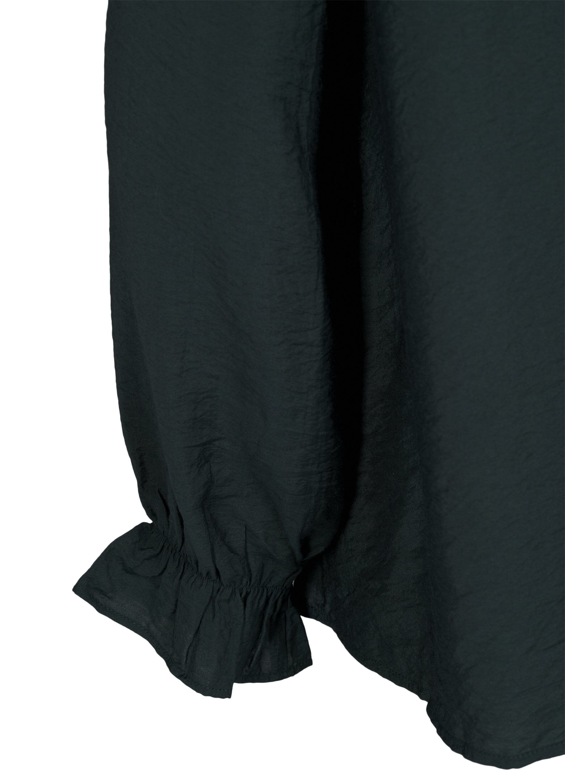 Zizzi Lang&auml;rmlige Bluse mit V-Ausschnitt, Scarab, Packshot image number 3