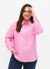 Langärmliges Baumwollhemd, Pink Frosting, Model