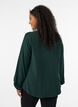 Bluse aus Viskose mit V-Ausschnitt und abgerundetem Saum, Gr&uuml;n, Model image number 2