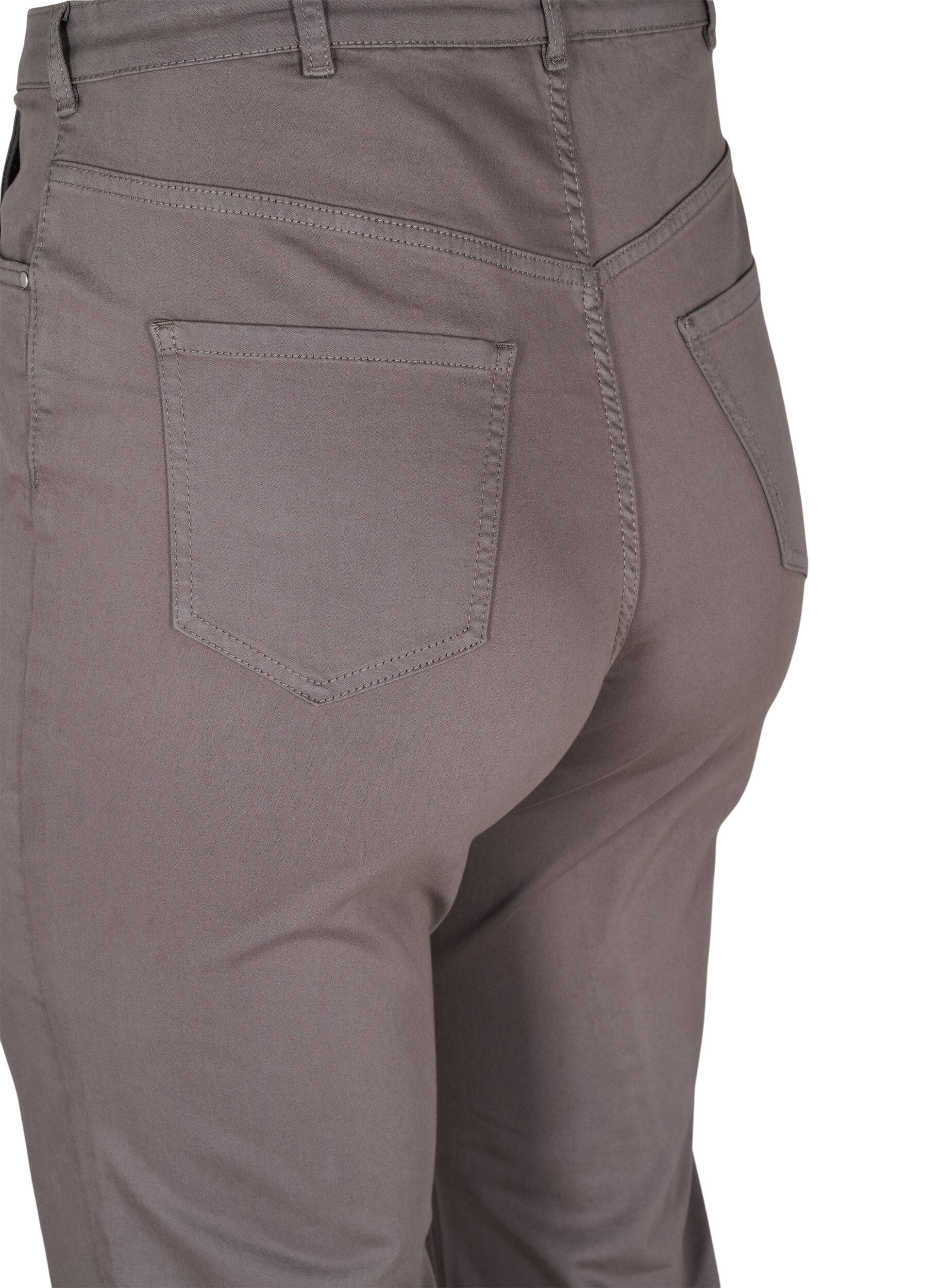Zizzi Flared Jeans mit extra hoher Taille, Grau, Packshot image number 3