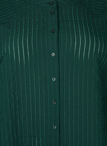 Langer Viskose-Hemd mit gestreiftem Muster, Scarab, Packshot image number 2