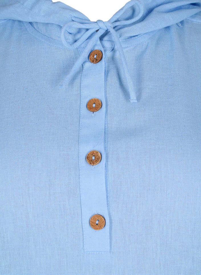 Tunika mit Kapuze aus Baumwolle und Leinen, Serenity, Packshot image number 2