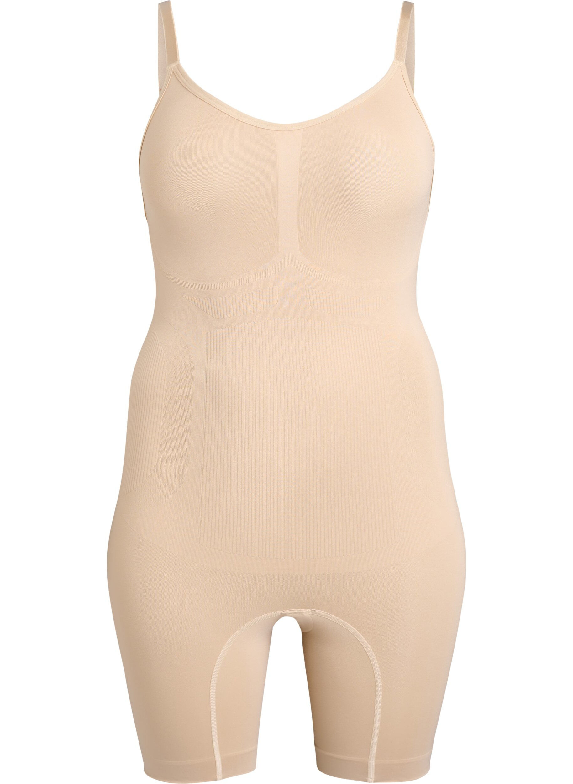 Zizzi Shapewear-Body mit &Ouml;ffnung im Schritt, Beige, Packshot image number 0