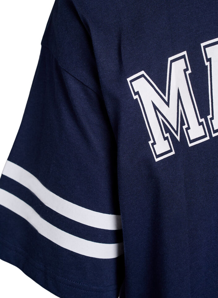 Sportliches T-Shirtkleid aus Baumwolle, Blau, Packshot image number 4