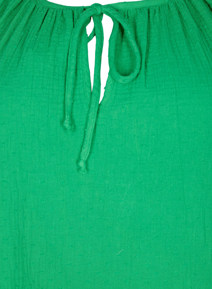 Baumwollbluse mit 1/2 &Auml;rmeln, Bright Green, Packshot image number 2