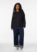 Basic T-Shirt mit langen &Auml;rmeln, Schwarz, Model image number 1