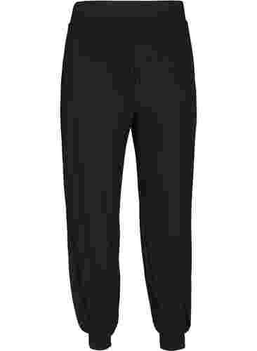 Lockere Hose aus Viskose mit Taschen, Black, Packshot image number 1