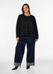 Cardigan mit Pailletten und Kn&ouml;pfen, Schwarz, Model image number 1