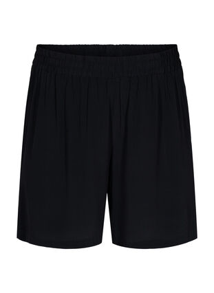 Lockere Shorts mit Gummibund, Black, Packshot image number 0