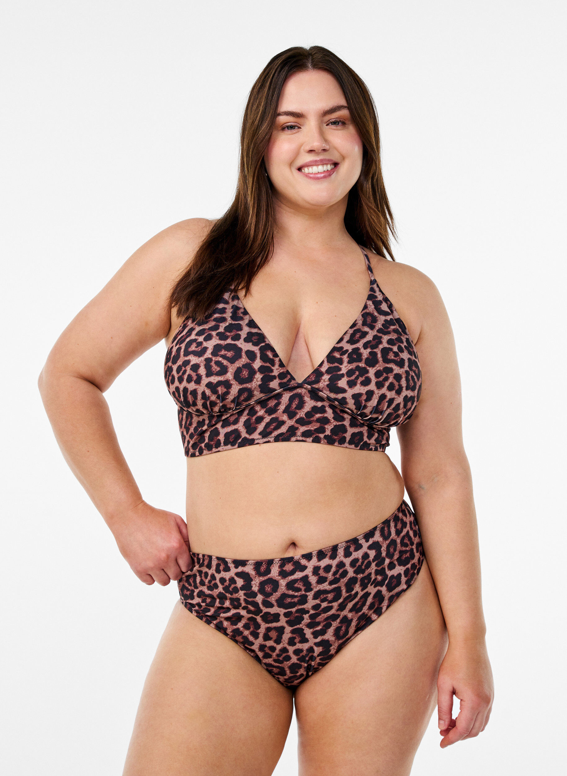 Leopard Brazilian-Bikinihose, Beige, Model