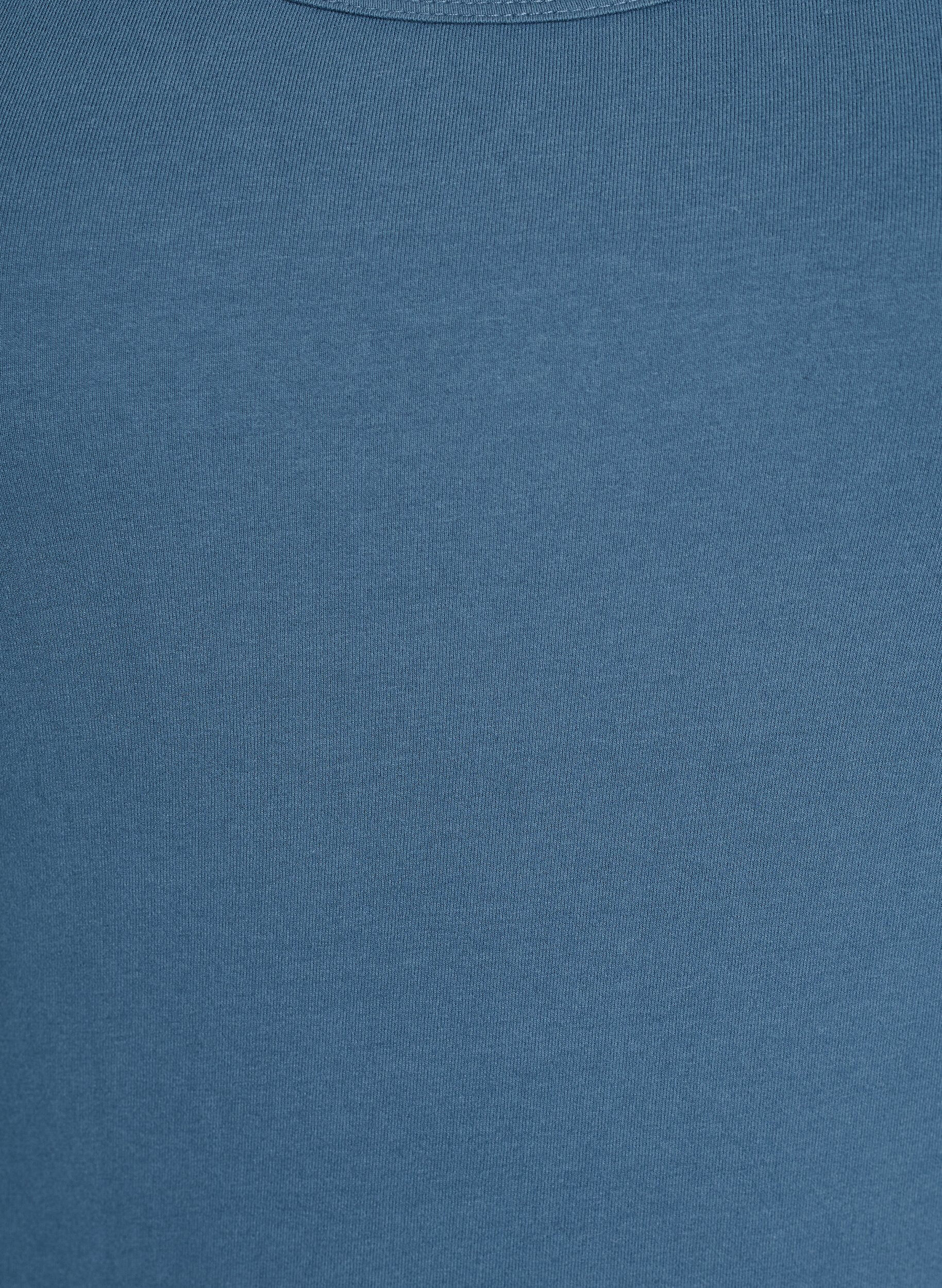 Zizzi Einfarbiges Basic Top aus Baumwolle, Grau, Packshot image number 2