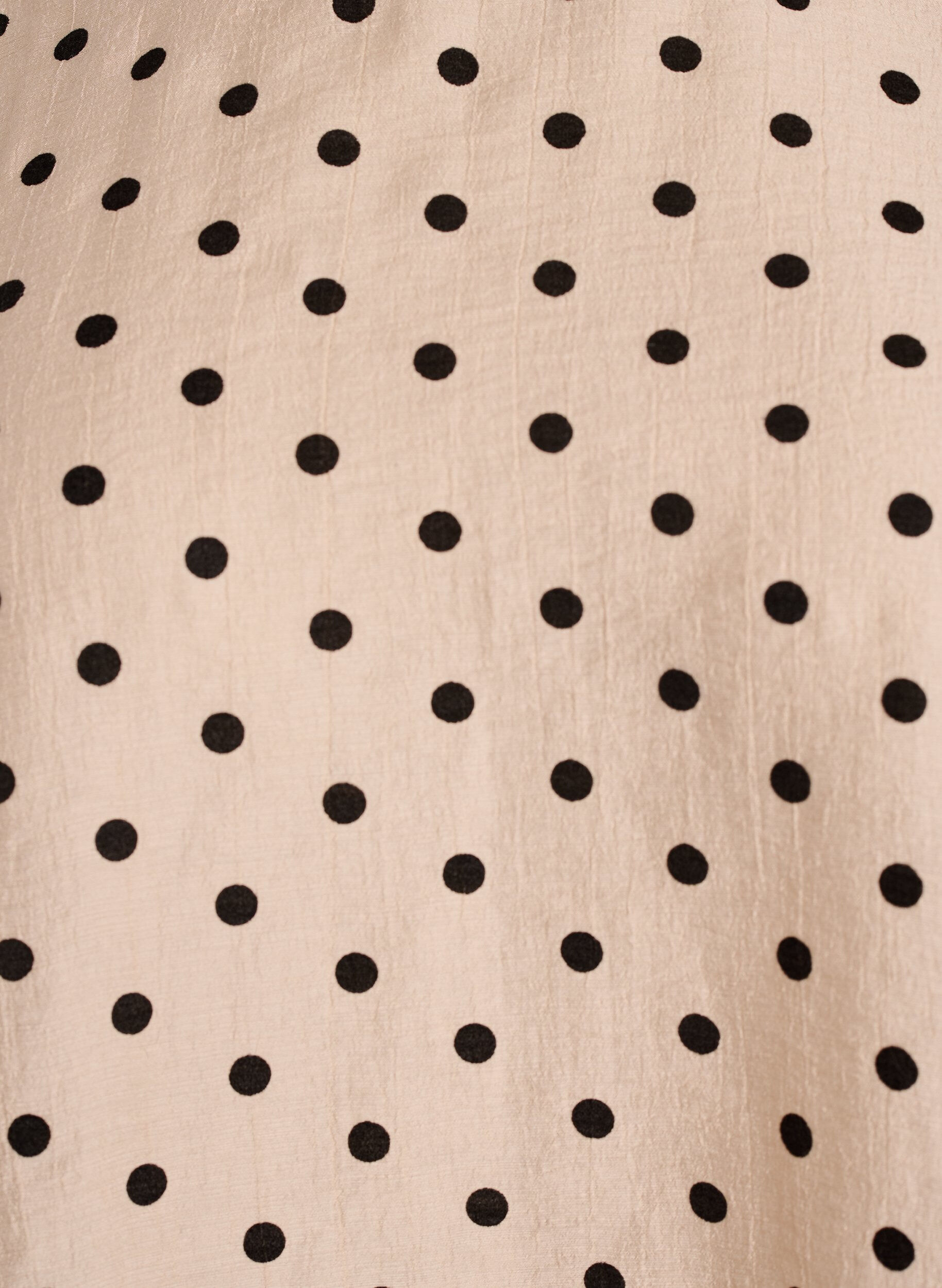Zizzi Bluse mit Punkten und Bindedetails, Beige, Packshot image number 2