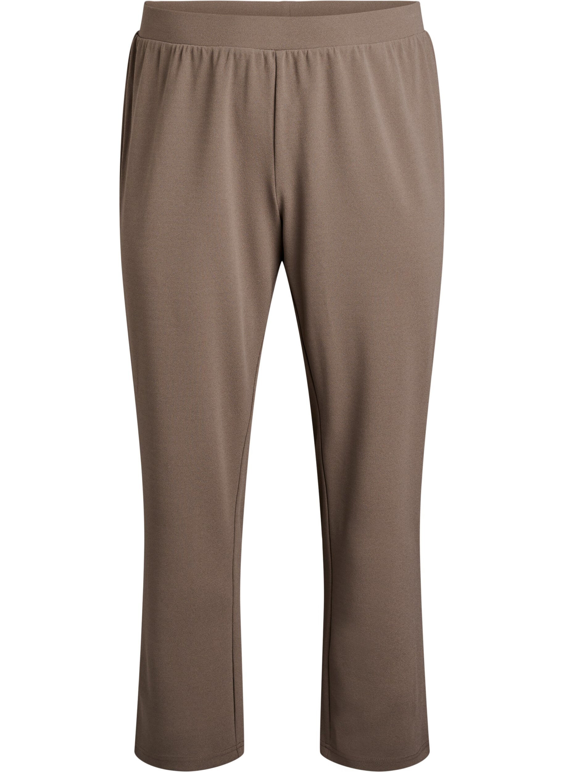 Zizzi Hose mit gerader Passform, Beige, Packshot image number 0