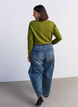 Langarm-Basic-T-Shirt mit Rundhalsausschnitt, Gr&uuml;n, Model image number 2