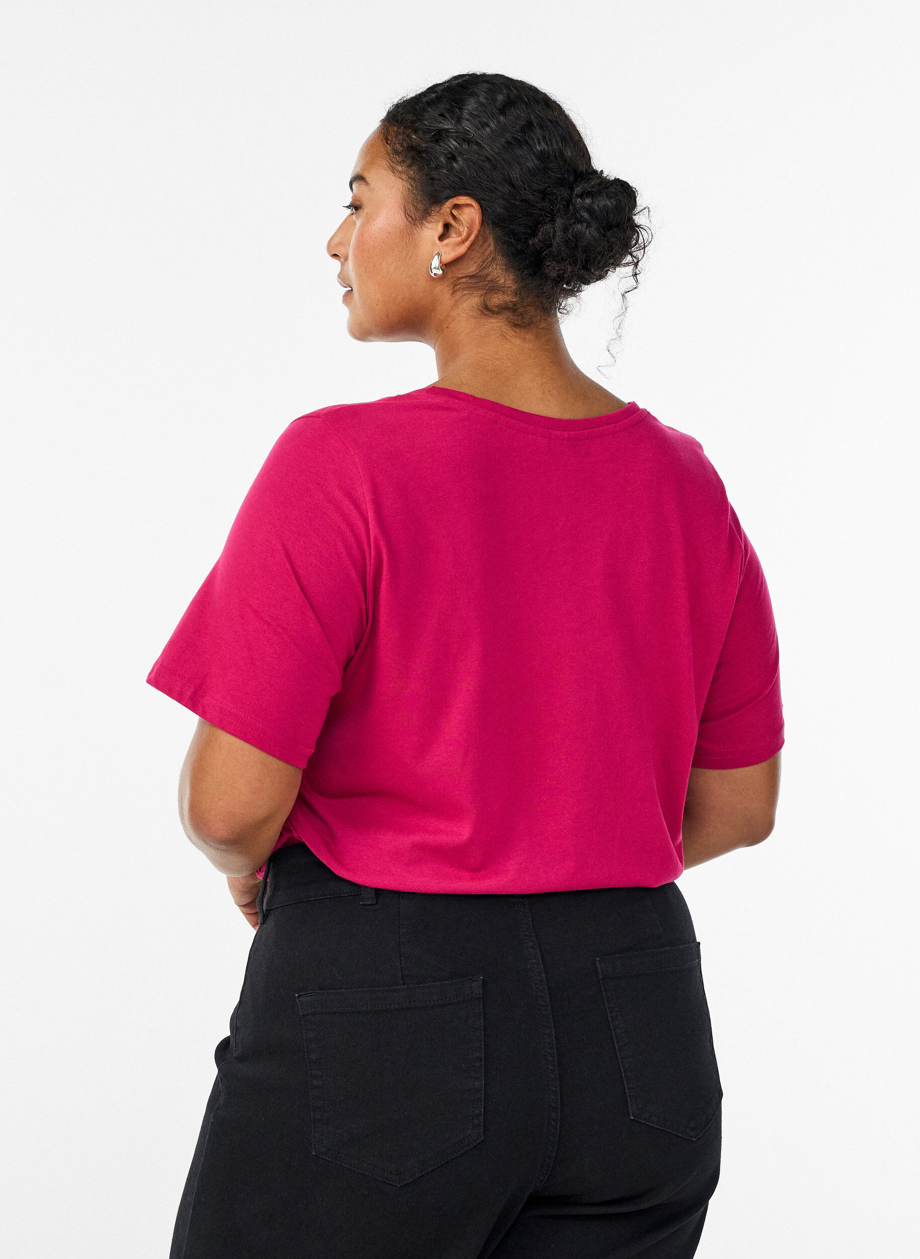 Zizzi FLASH - T-Shirt mit Print, Rot, Model image number 2