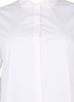 Langes Baumwollhemd, Bright White, Packshot image number 2