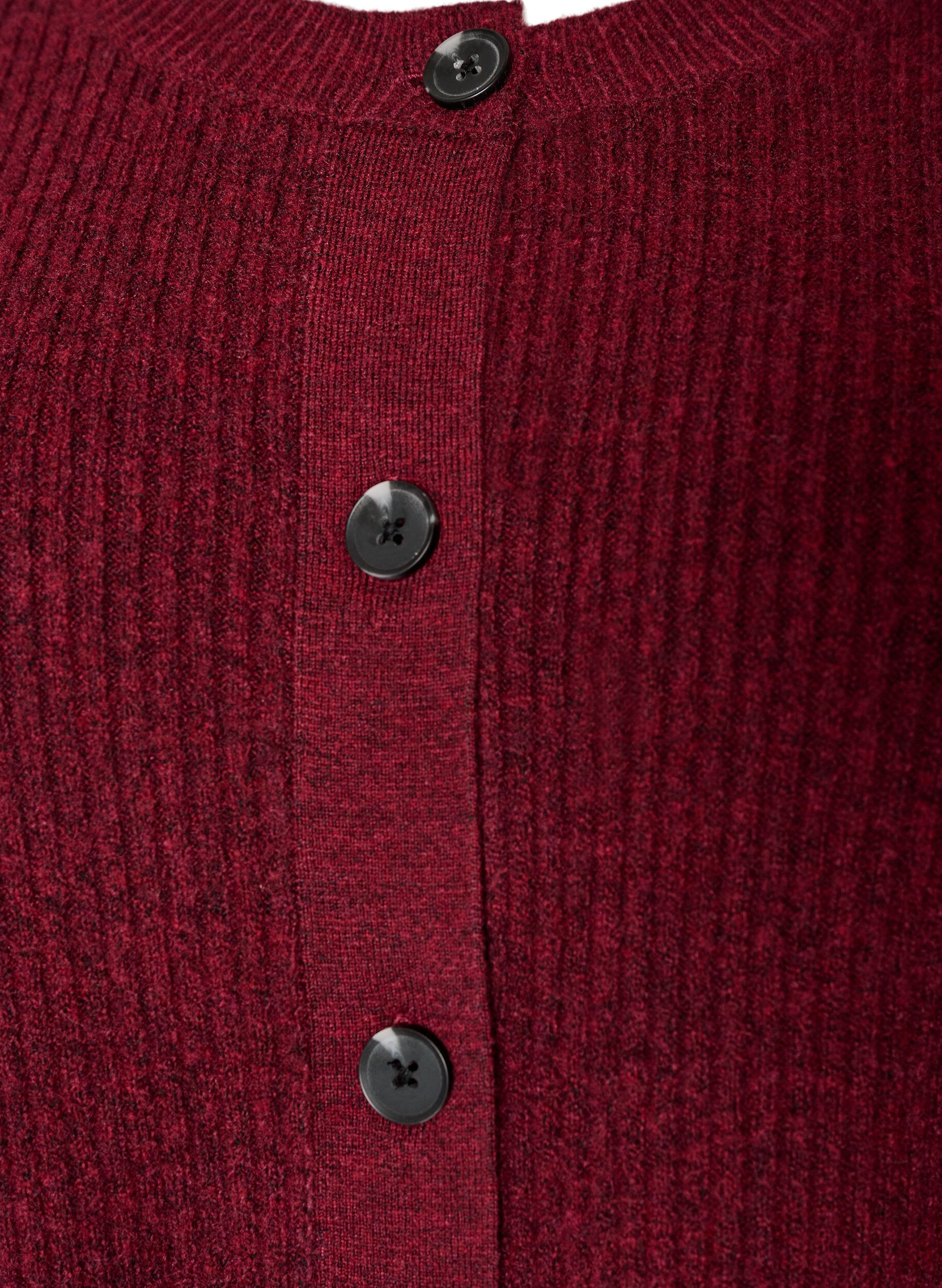 ZizziRippenstrick Strickjacke mit Kn&ouml;pfen, Rot, Packshot image number 2