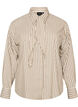 Gestreiftes Hemd mit abnehmbarer Schluppe, Beige, Packshot image number 0