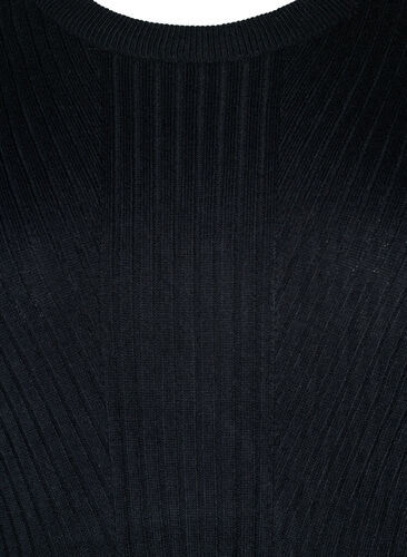 Oversized Strickkleid mit Schlitz, Black, Packshot image number 2